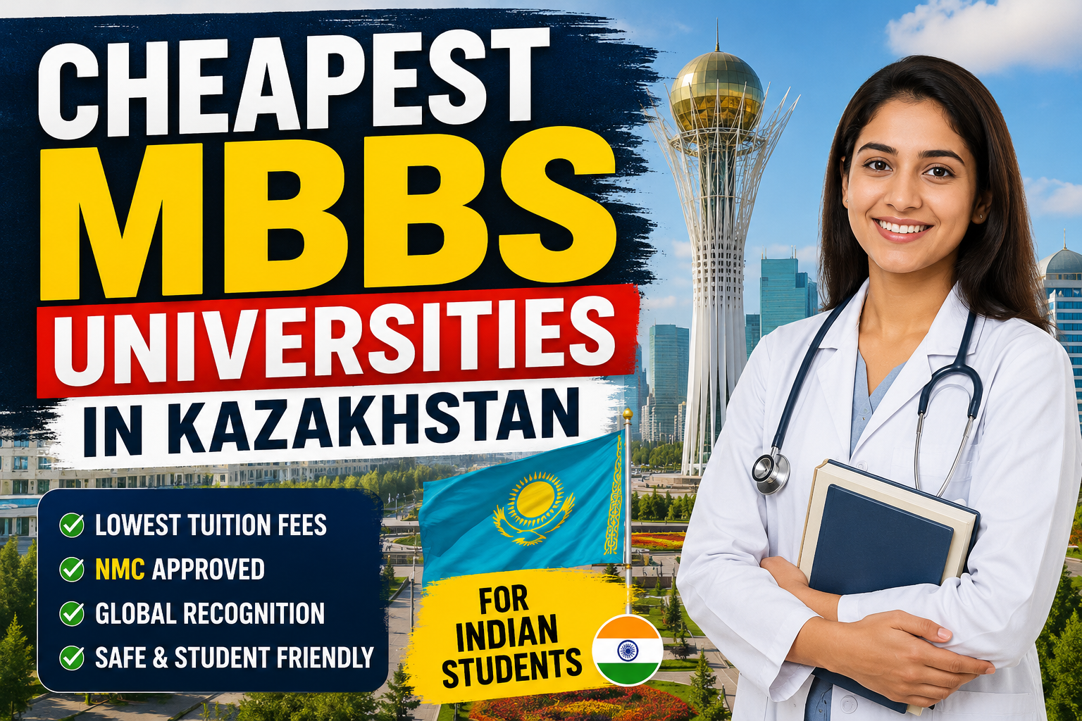 Cheapest MBBS Universities in Kazakhstan for Indian Students