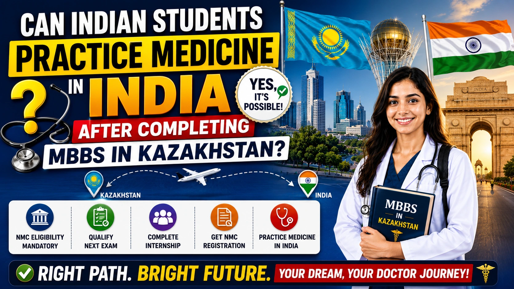 Can Indian Students Practice Medicine in India After Completing MBBS in Kazakhstan?
