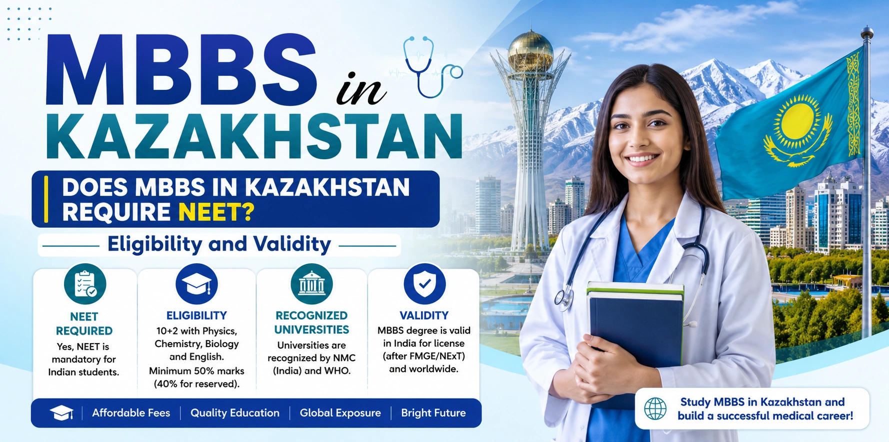 Does MBBS in Kazakhstan Require NEET? Eligibility and Validity