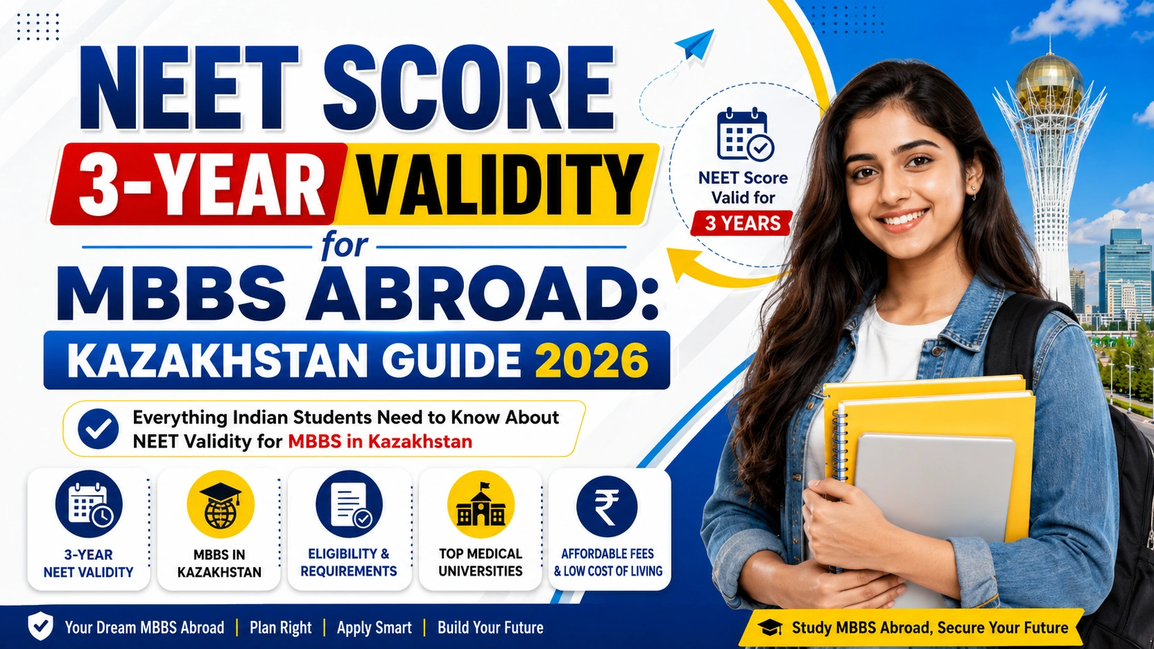NEET Score 3-Year Validity for MBBS Abroad Kazakhstan Guide 2026