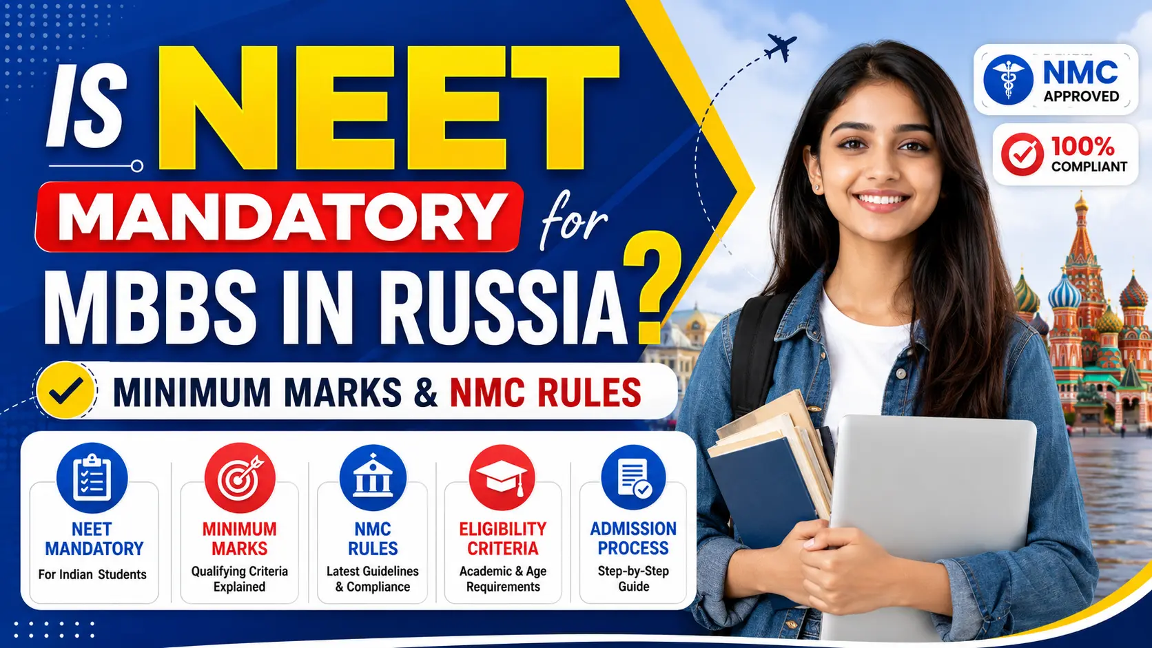 Is NEET Mandatory for MBBS in Russia? Minimum Marks & NMC Rules
