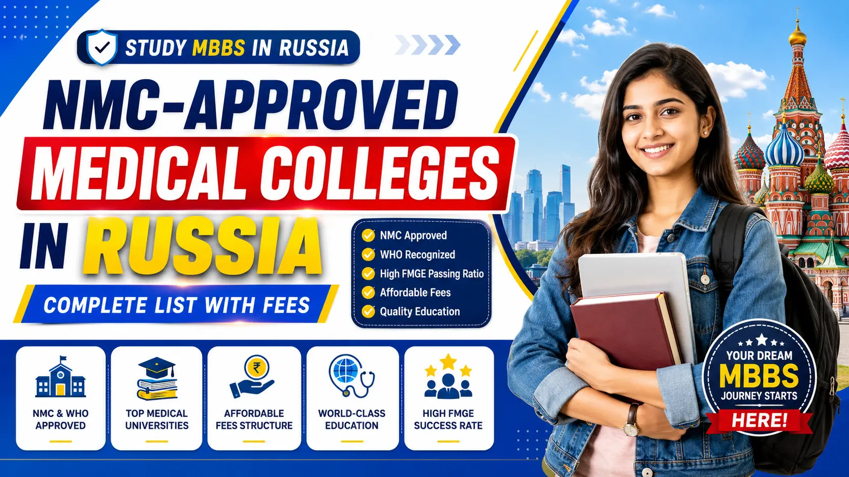 NMC-Approved Medical Colleges in Russia: Complete List with Fees