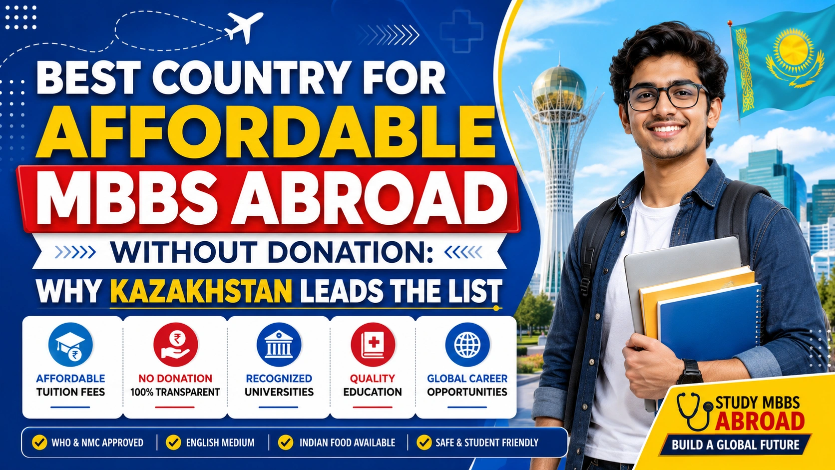 Best Country for Affordable MBBS Abroad Without Donation: Why Kazakhstan Leads the List