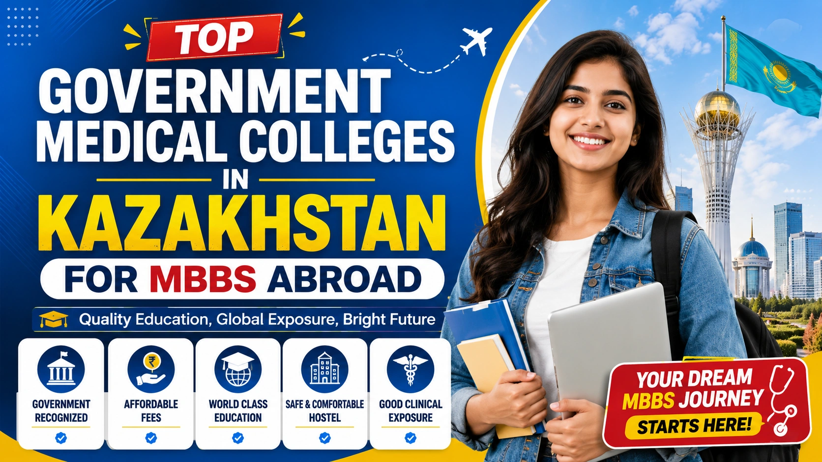 Top Government Medical Colleges in Kazakhstan for MBBS Abroad