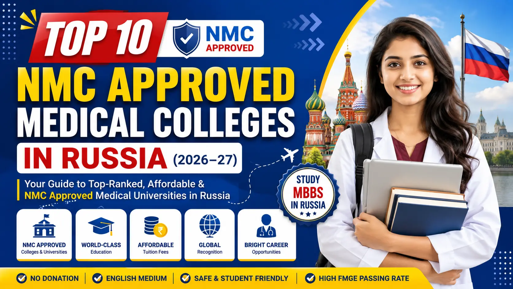Top 10 NMC Approved Medical Colleges in Russia (2026–27)