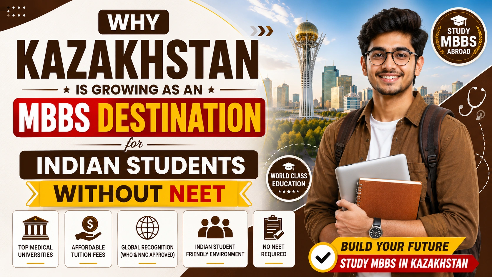 Why Kazakhstan is Growing as an MBBS Destination for Indian Students Without NEET
