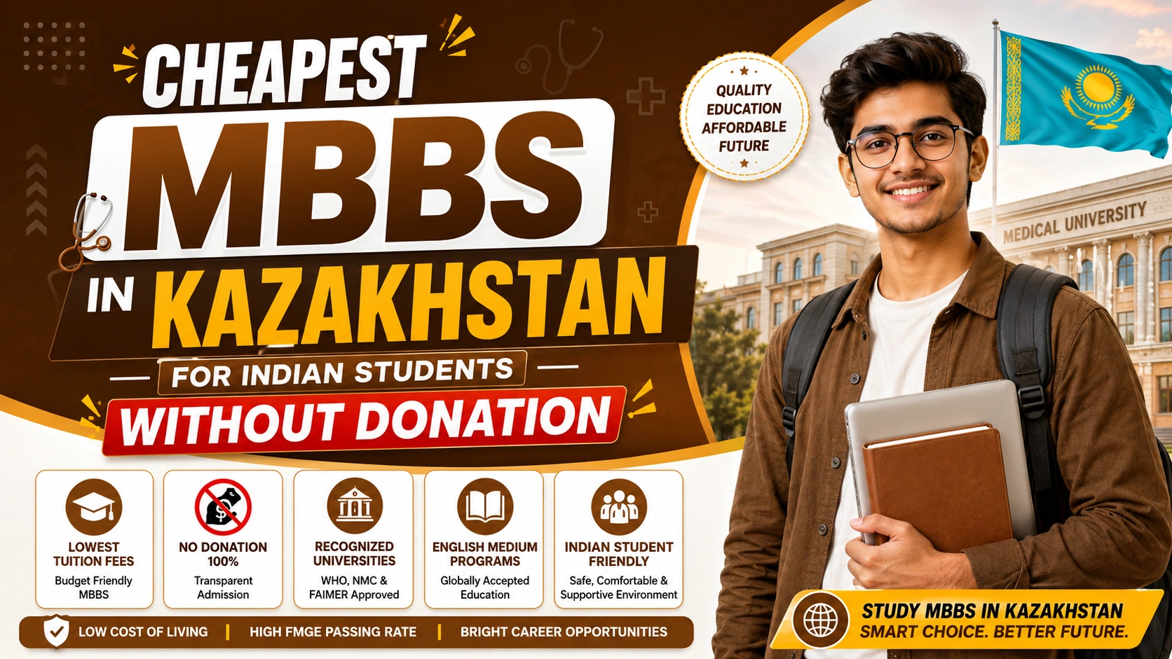 Cheapest MBBS in Kazakhstan for Indian Students Without Donation