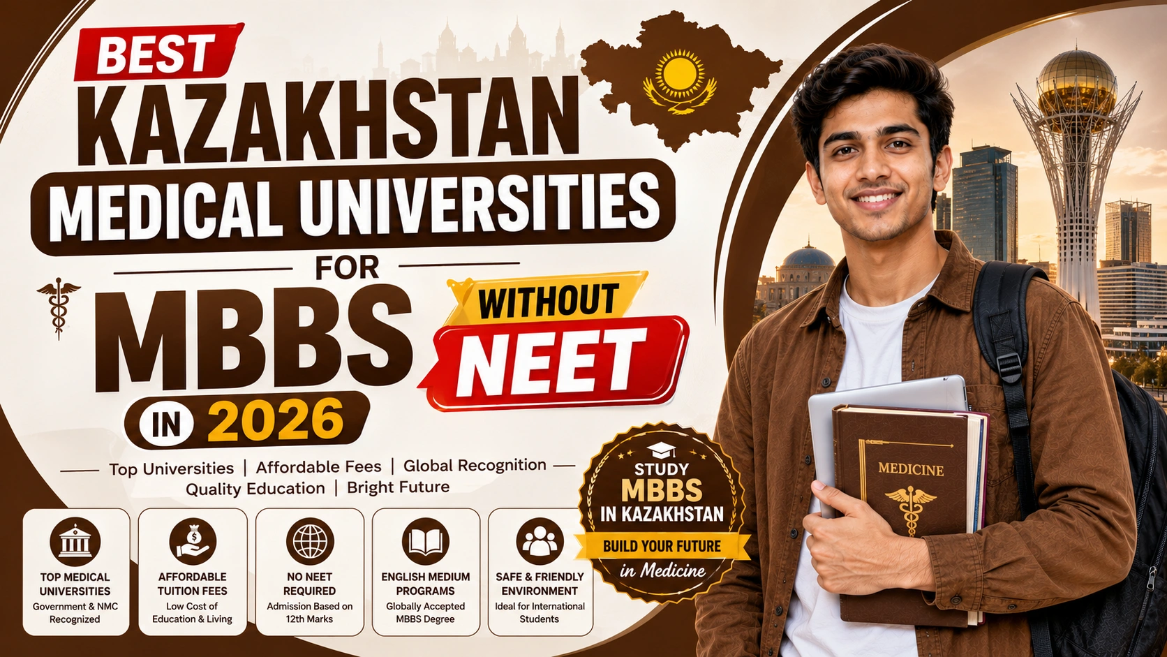 Best Kazakhstan Medical Universities for MBBS Without NEET in 2026