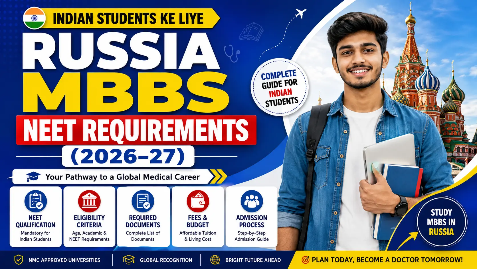 Indian Students Ke Liye Russia MBBS NEET Requirements (2026–27)