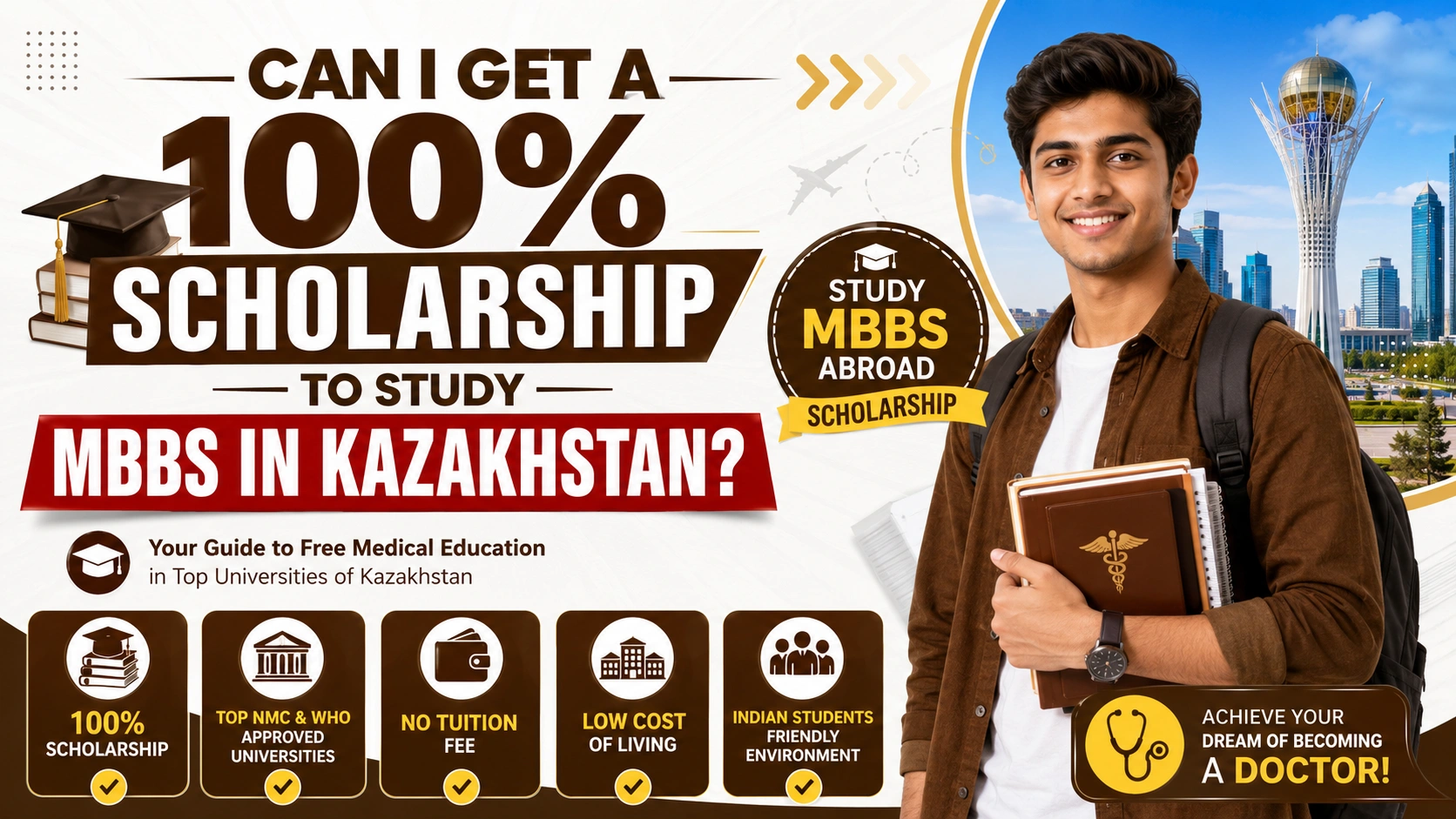 Can I Get a 100% Scholarship to Study MBBS in Kazakhstan?