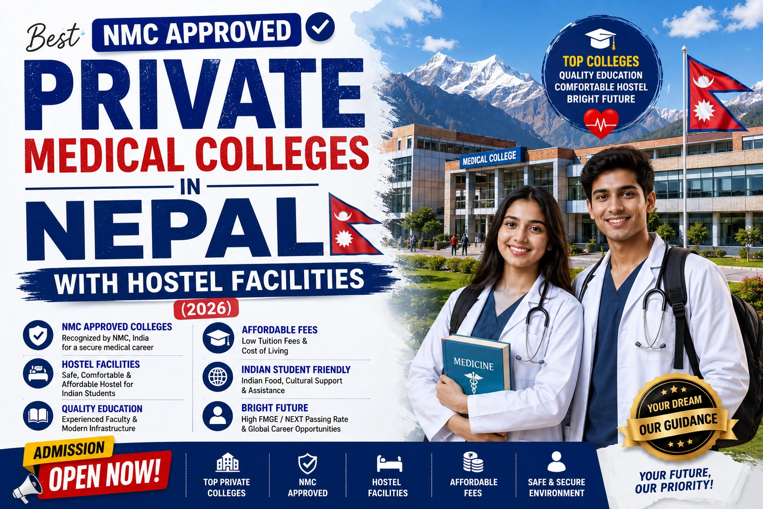 Best NMC Approved Private Medical Colleges in Nepal with Hostel Facilities (2026)