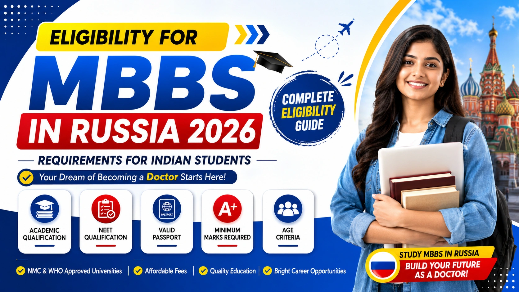 Eligibility for MBBS in Russia 2026: Requirements for Indian Students