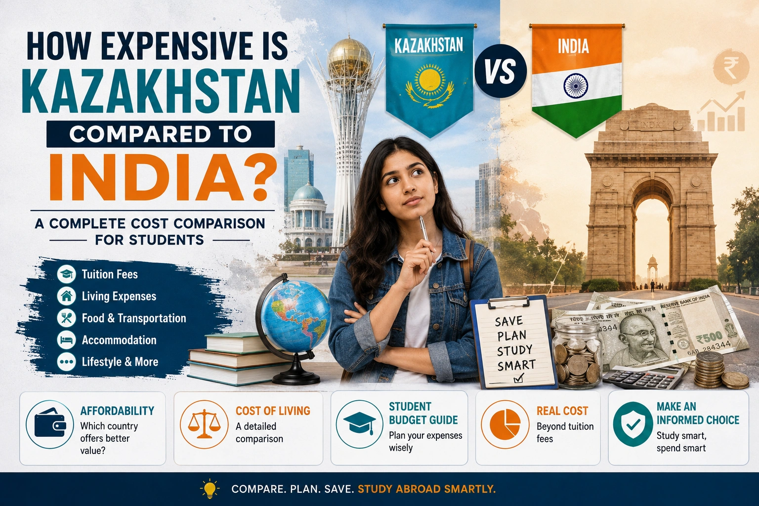 How Expensive Is Kazakhstan Compared to India