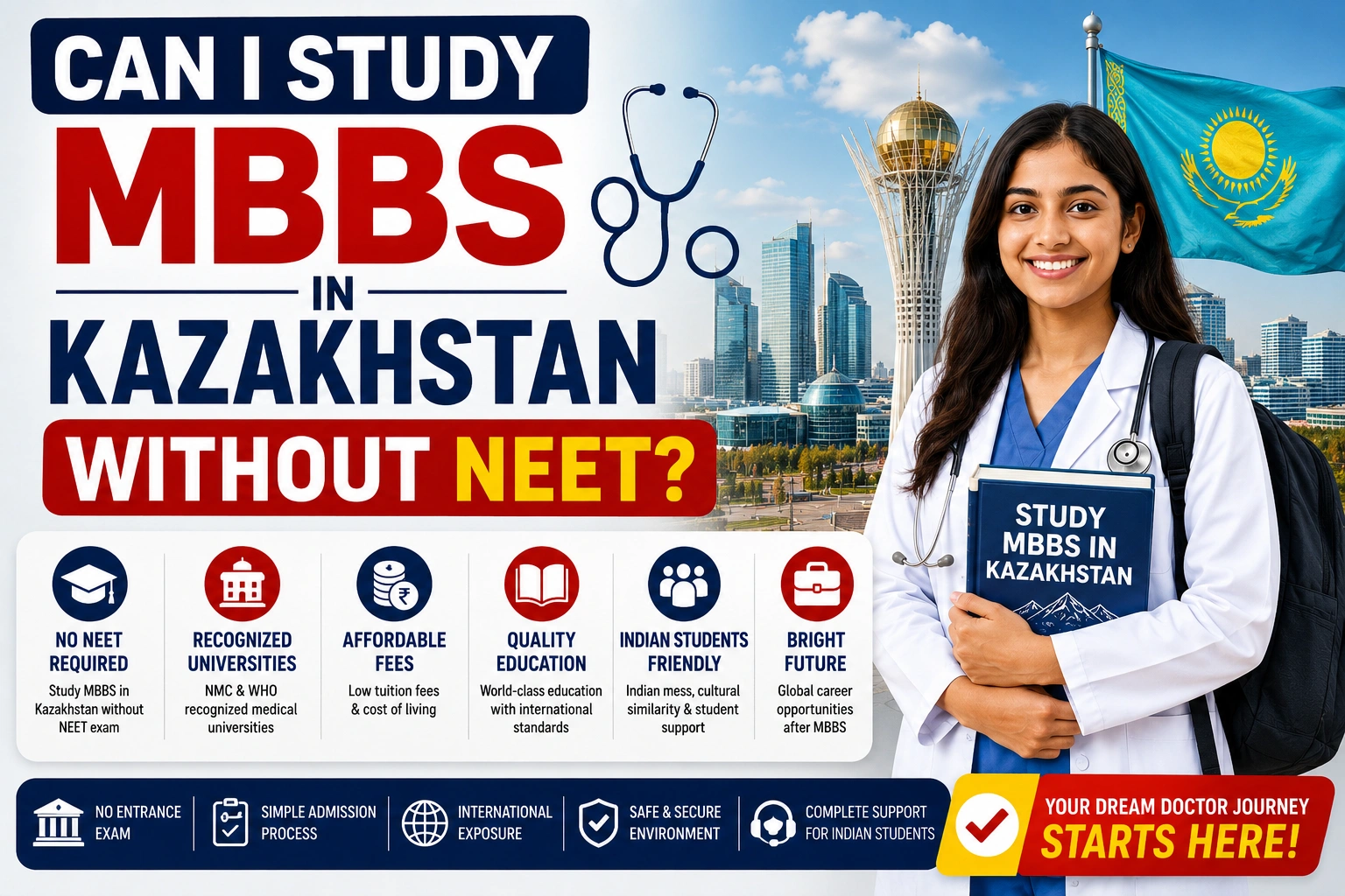Can I Study MBBS in Kazakhstan Without NEET?