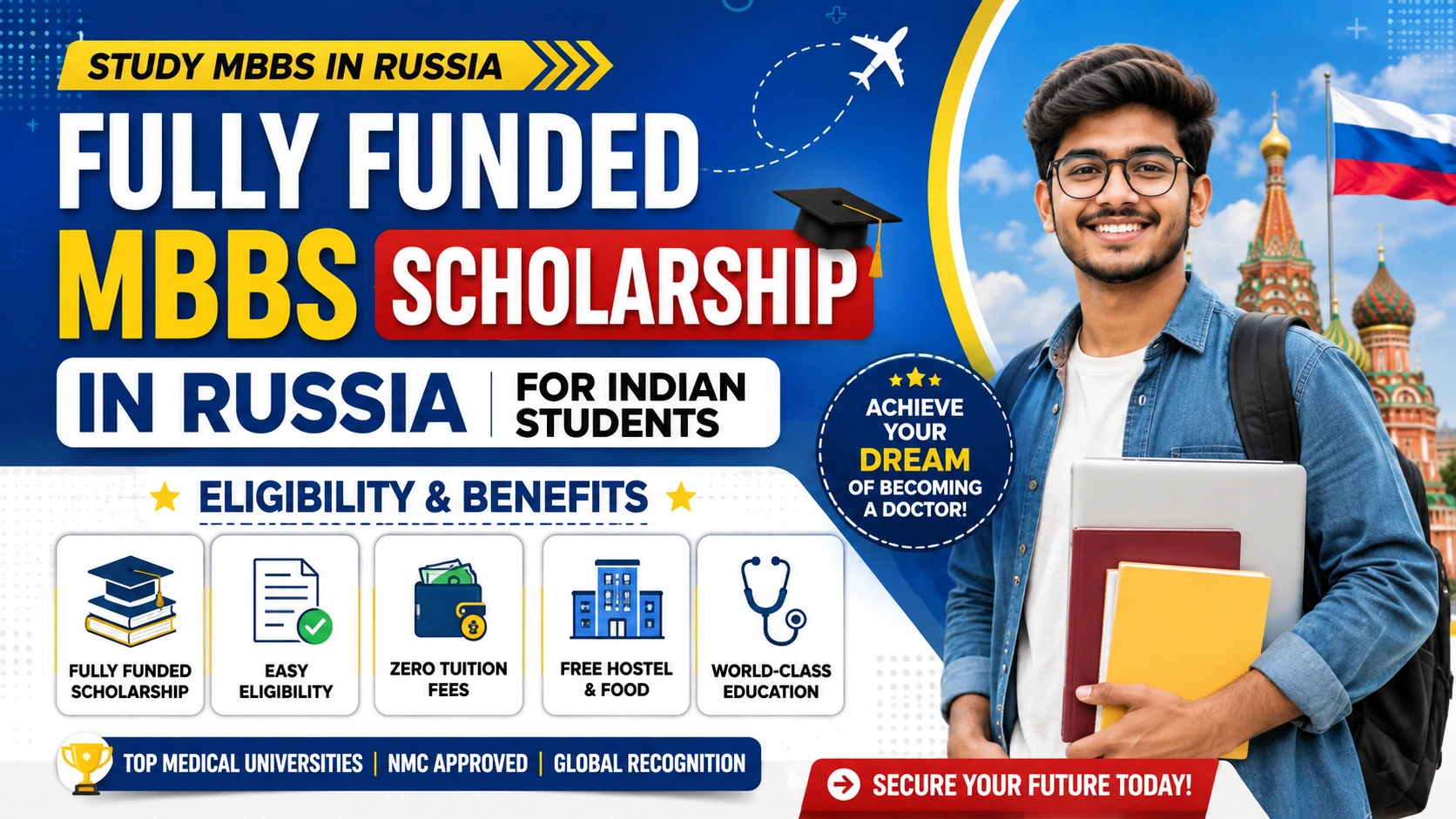 Fully Funded MBBS Scholarship in Russia for Indian Students: Eligibility & Benefits