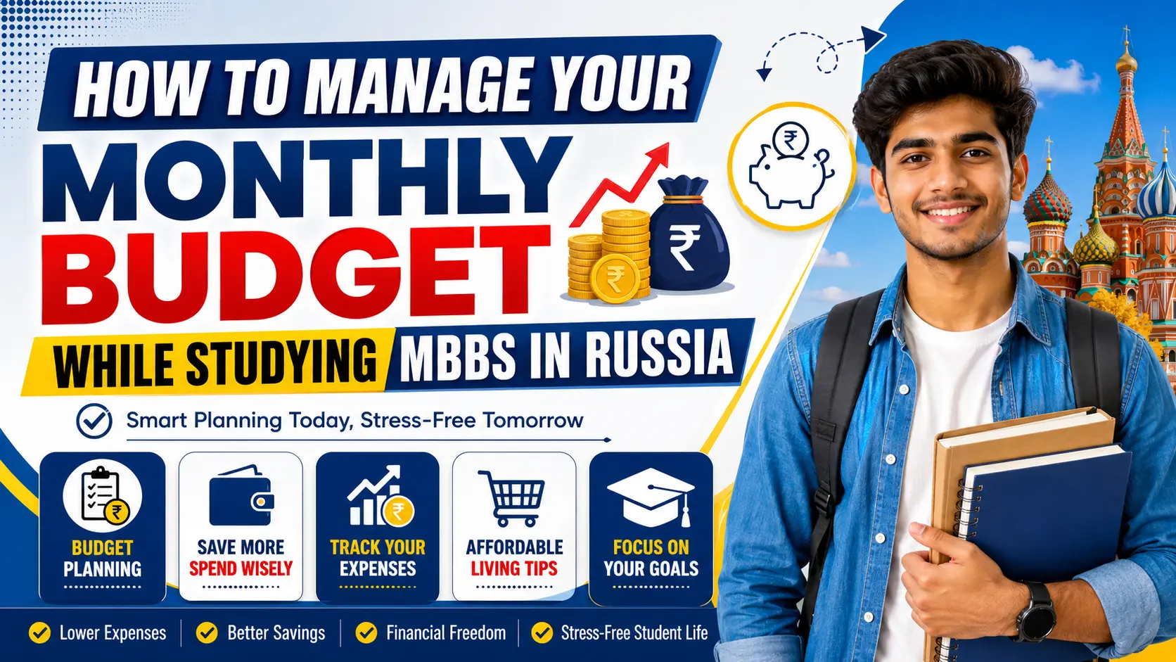 How to Manage Your Monthly Budget While Studying MBBS in Russia