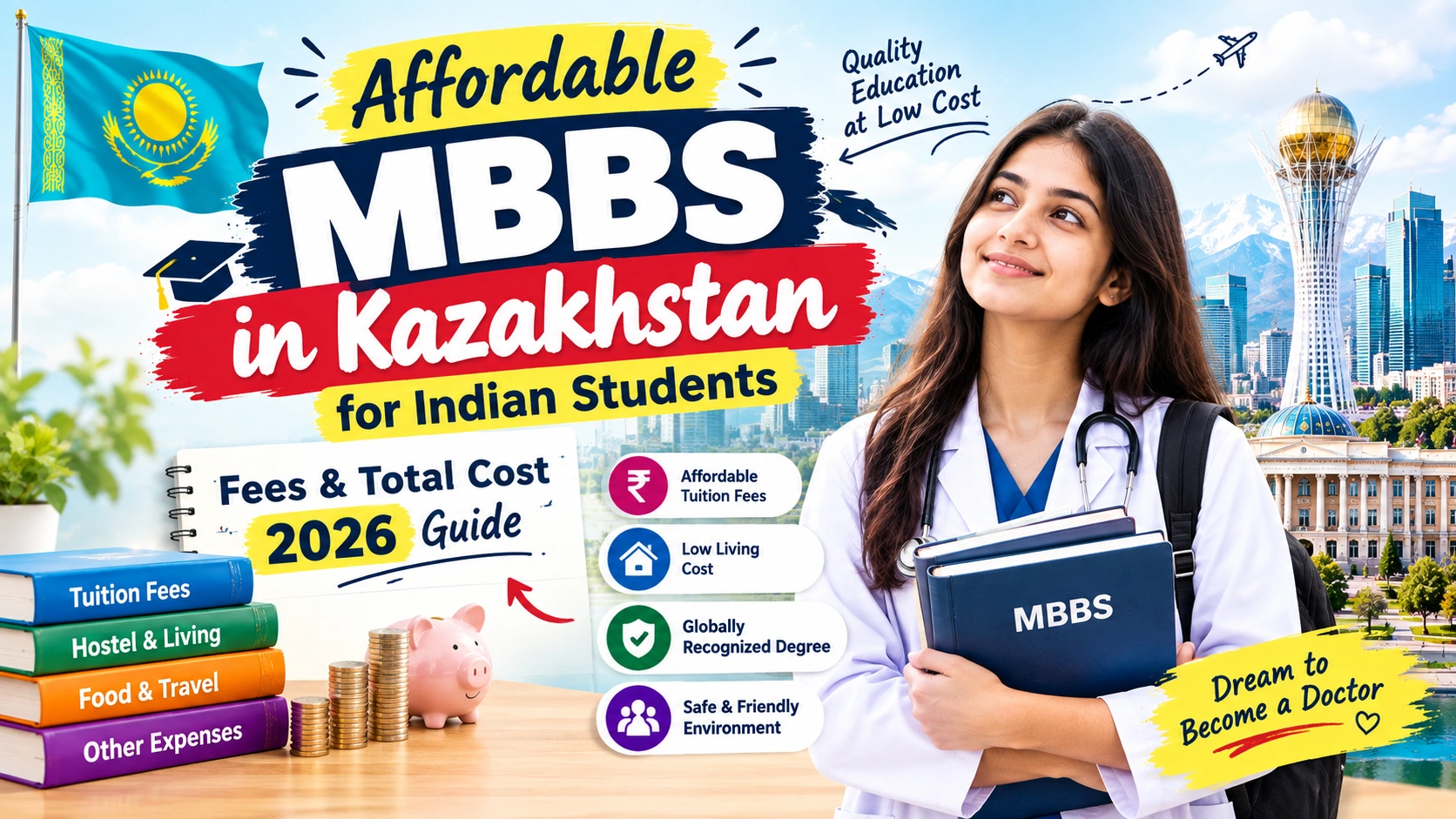 Affordable MBBS in Kazakhstan for Indian Students-Fees & Total Cost 2026