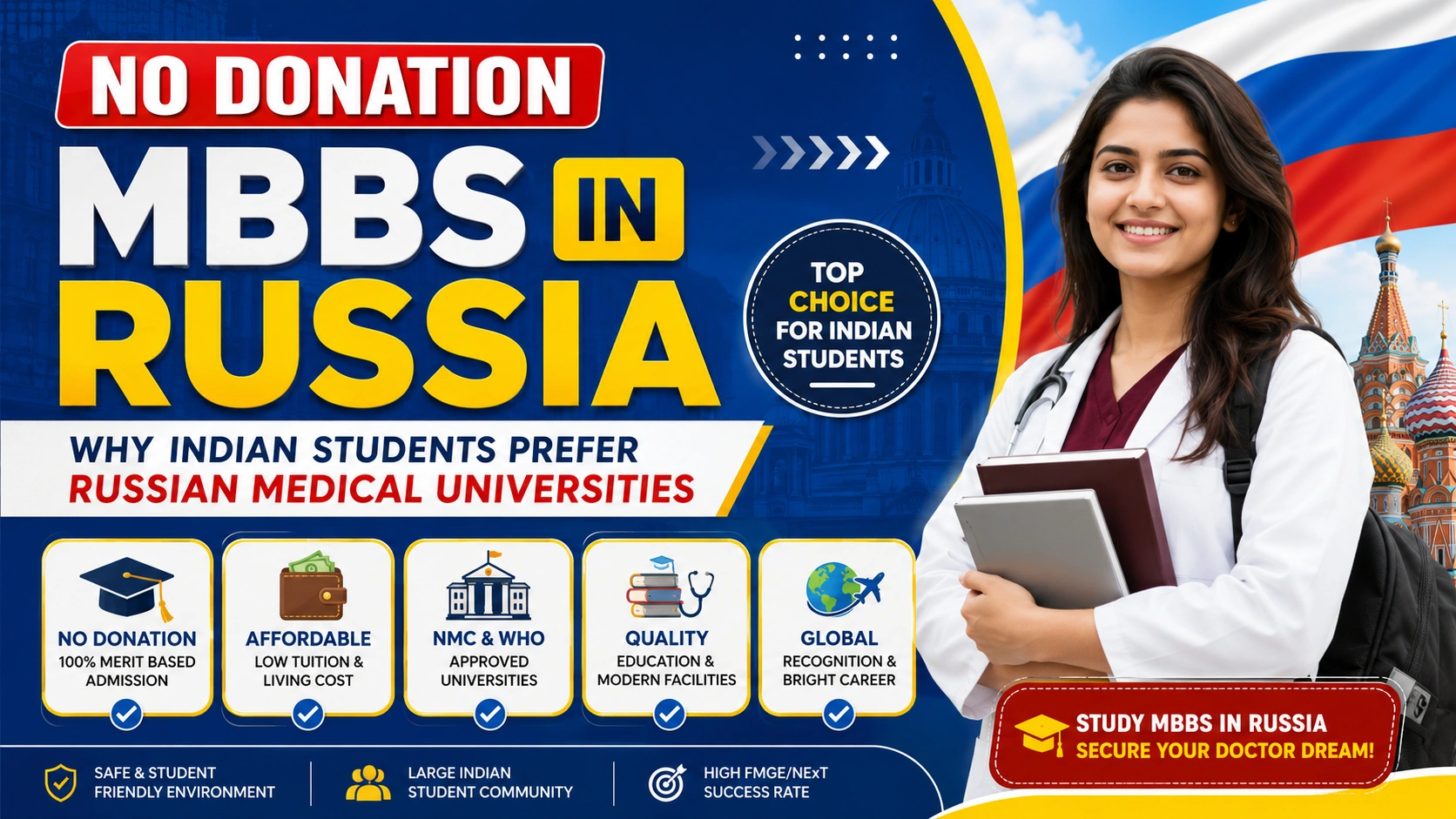 No Donation MBBS in Russia: Why Indian Students Prefer Russian Medical Universities