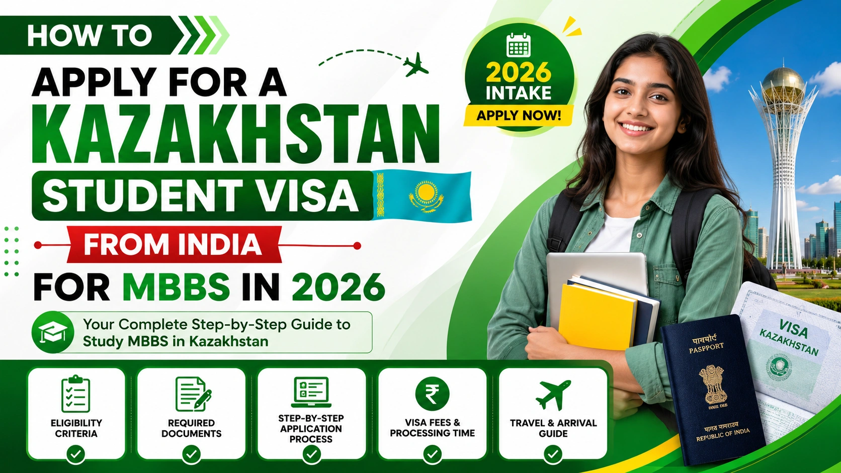 How to Apply for a Kazakhstan Student Visa from India for MBBS in 2026