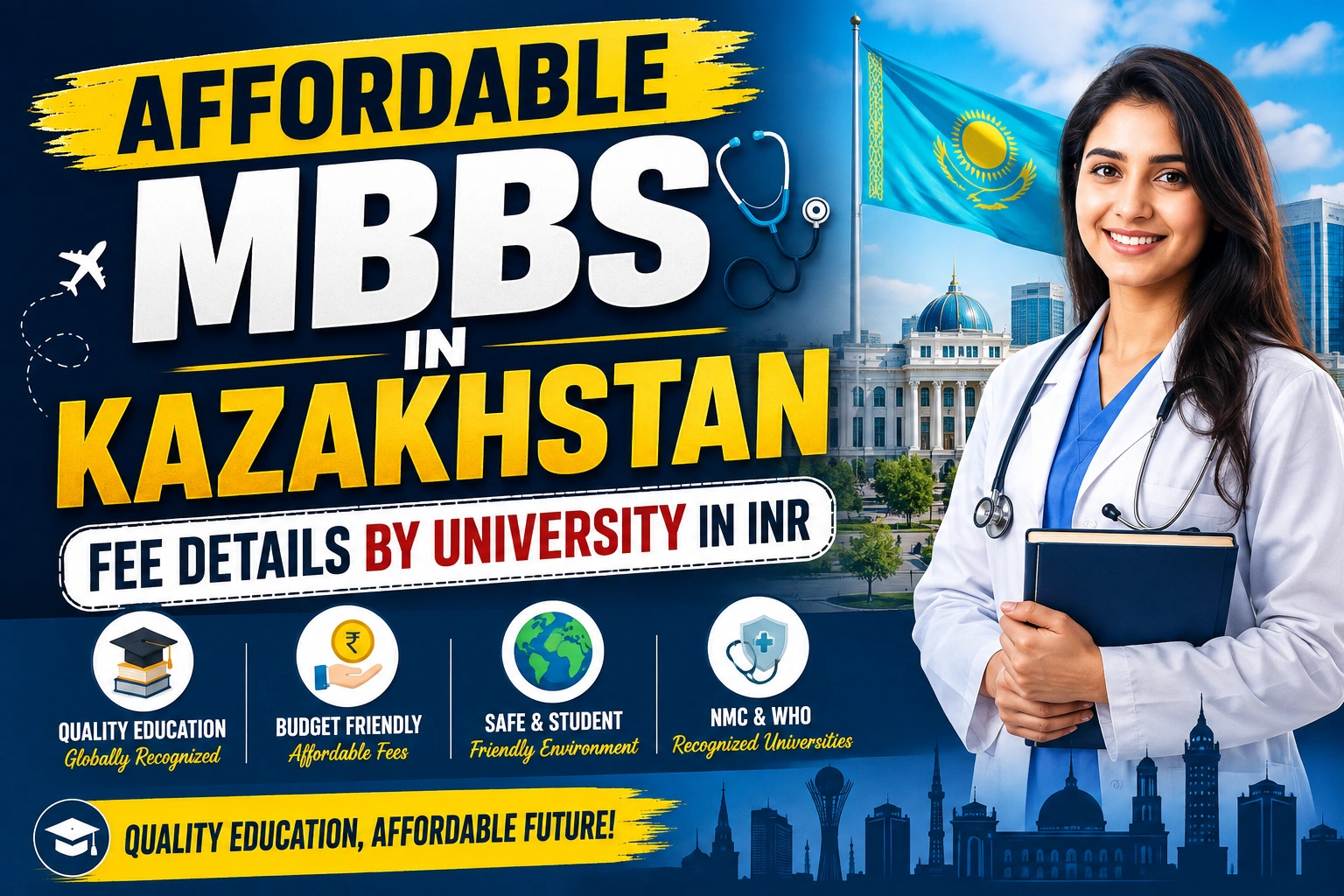 Affordable MBBS in Kazakhstan: Fee Details by University in INR