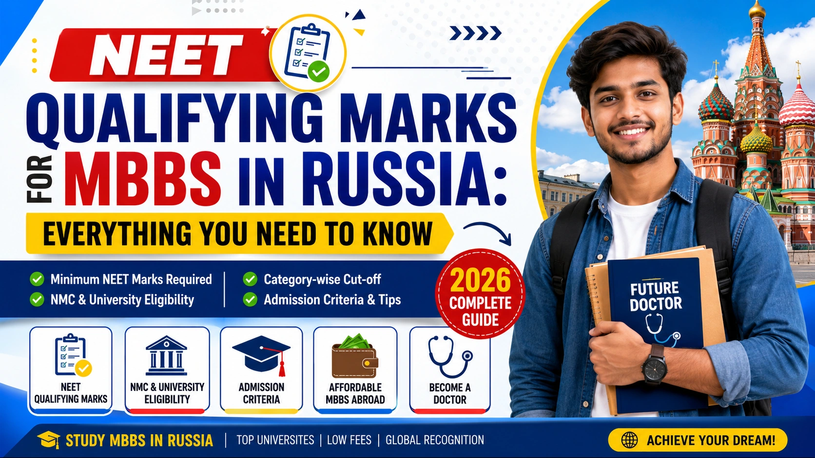 NEET Qualifying Marks for MBBS in Russia: Everything You Need to Know