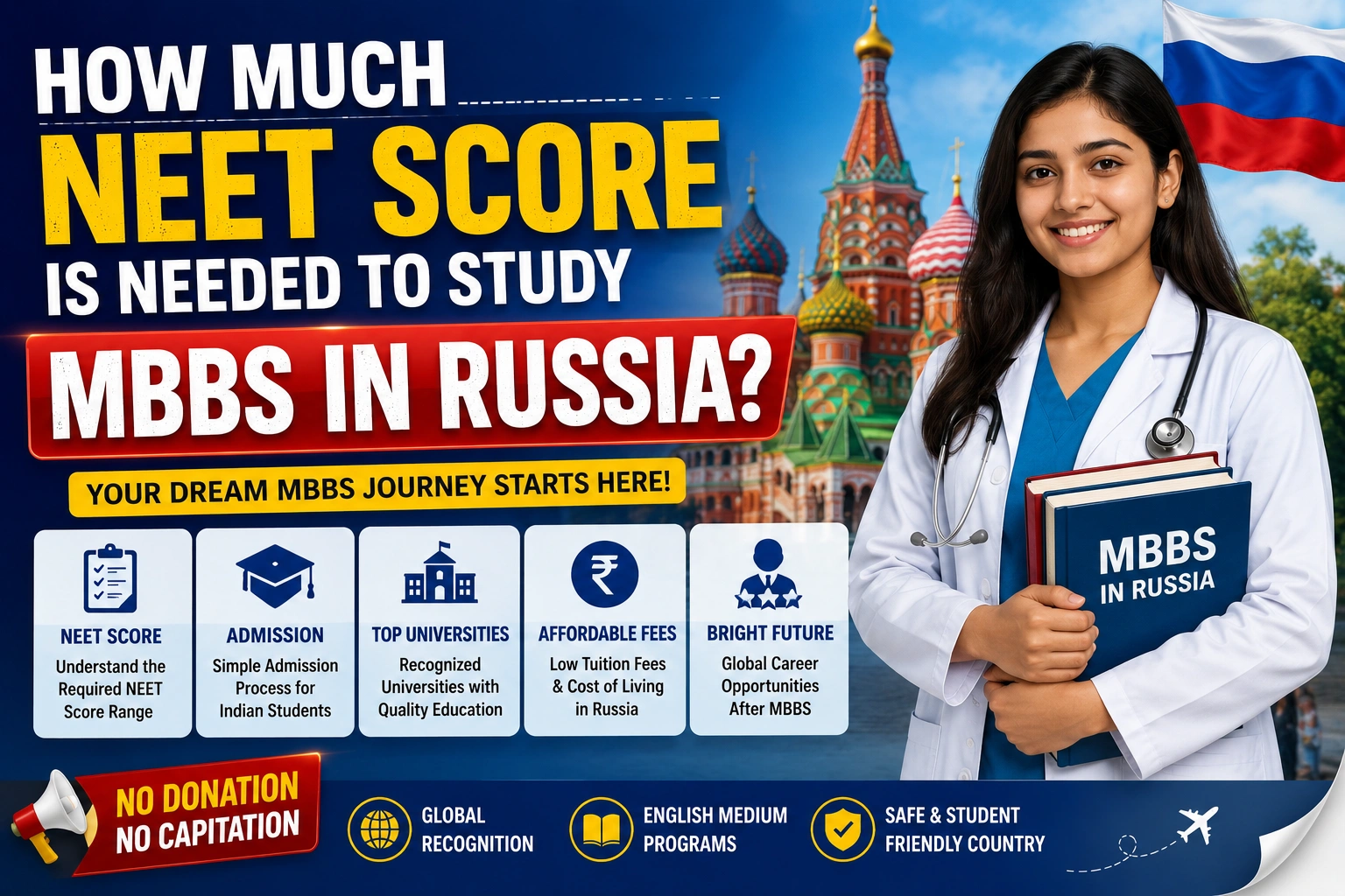 How Much NEET Score Is Needed to Study MBBS in Russia