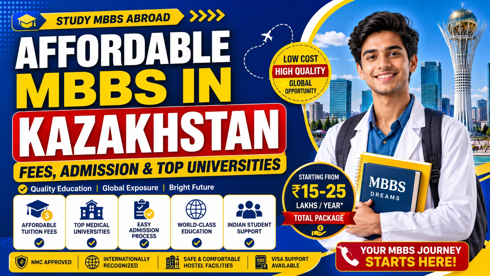 Affordable MBBS in Kazakhstan: Fees, Admission & Top Universities