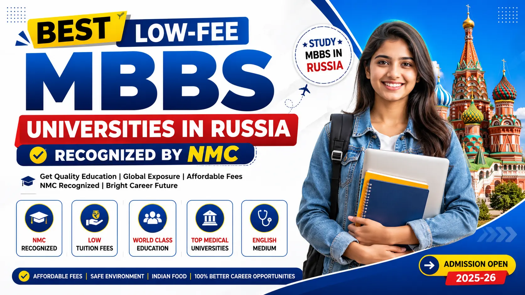 Best Low-Fee MBBS Universities in Russia Recognized by NMC
