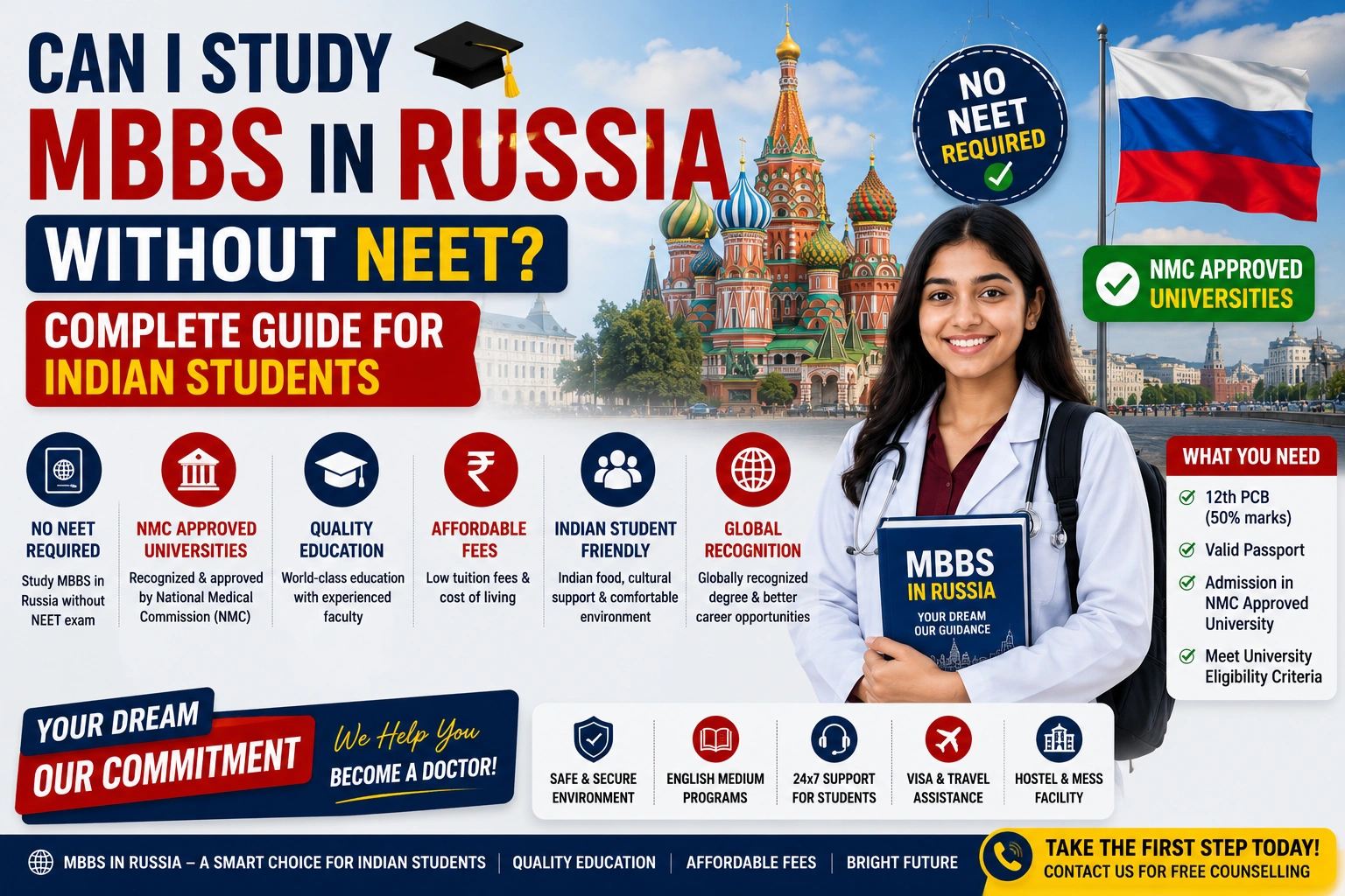 Can I Study MBBS in Russia Without NEET? Complete Guide for Indian Students