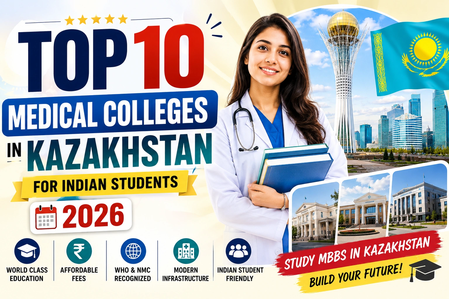 Top 10 Medical Colleges in Kazakhstan for Indian Students 2026
