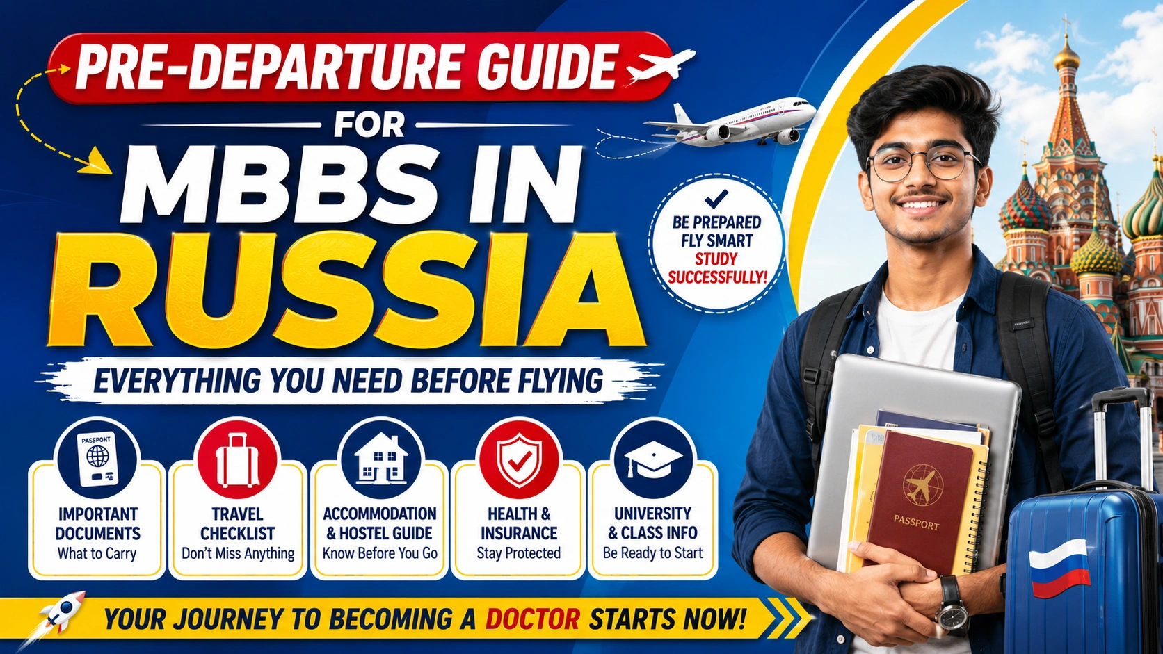 Pre-Departure Guide for MBBS in Russia: Everything You Need Before Flying