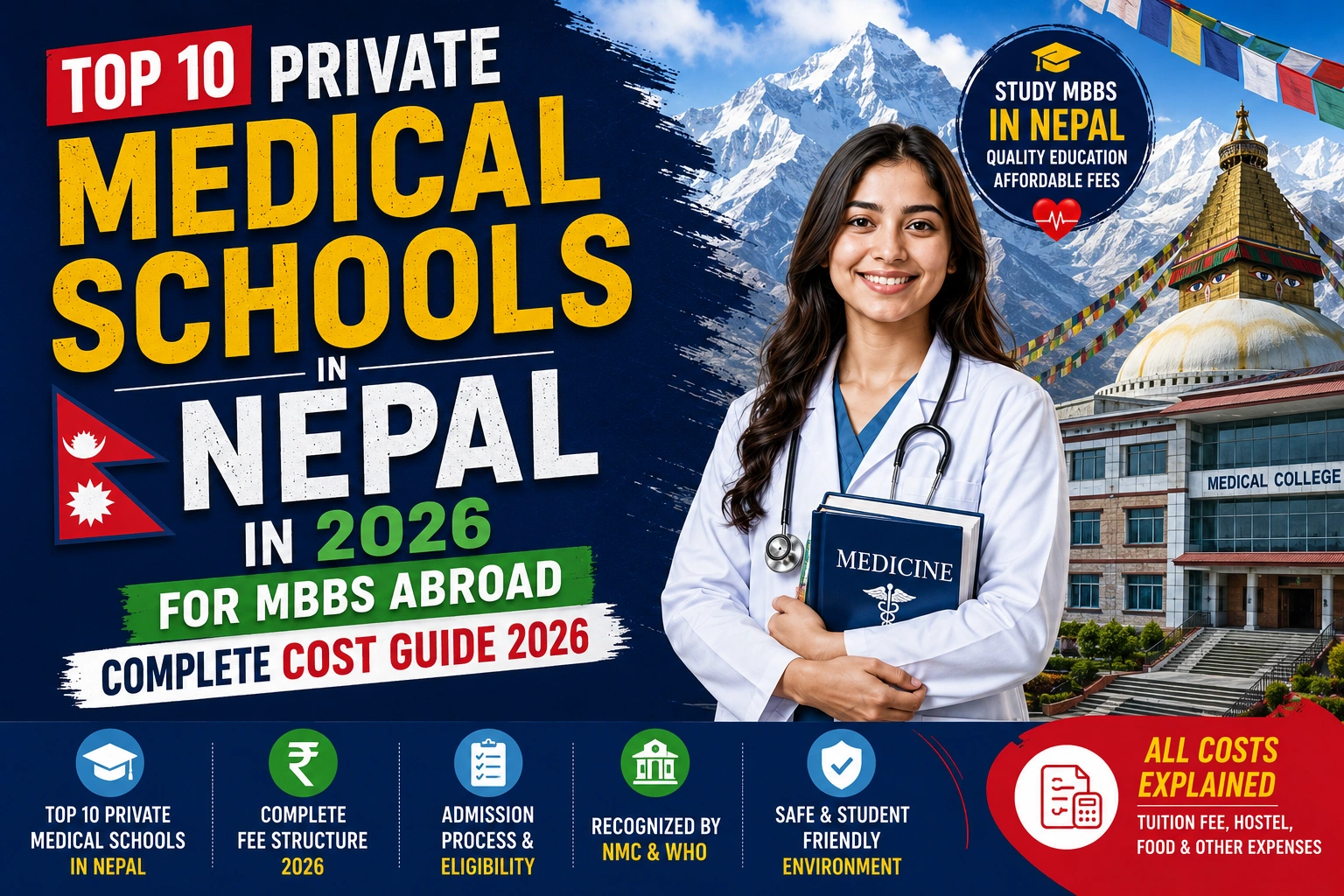 Top 10 Private Medical Schools in Nepal in 2026 for MBBS Abroad
