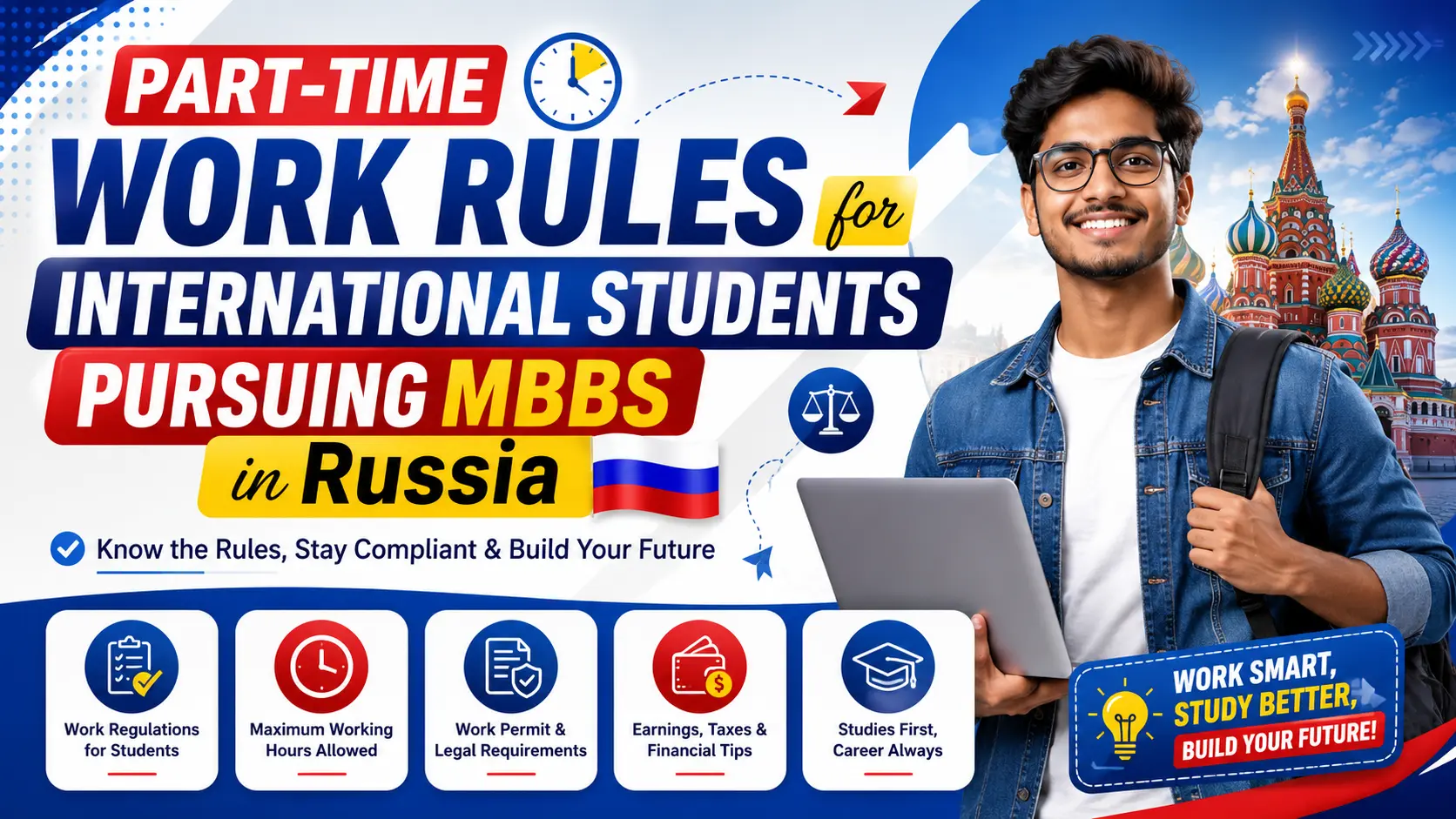 Part-Time Work Rules for International Students Pursuing MBBS in Russia