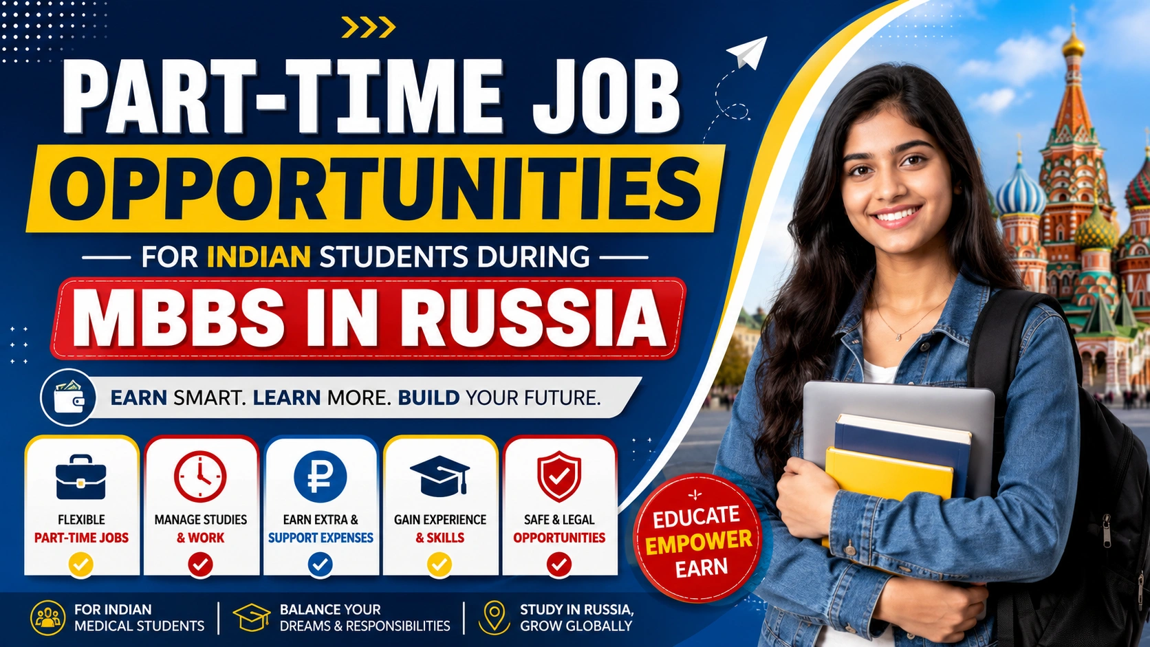 Part-Time Job Opportunities for Indian Students During MBBS in Russia