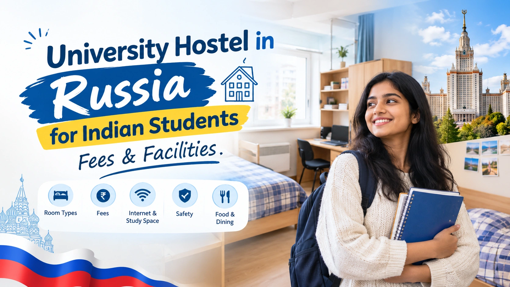 University Hostel in Russia for Indian Students: Fees & Facilities