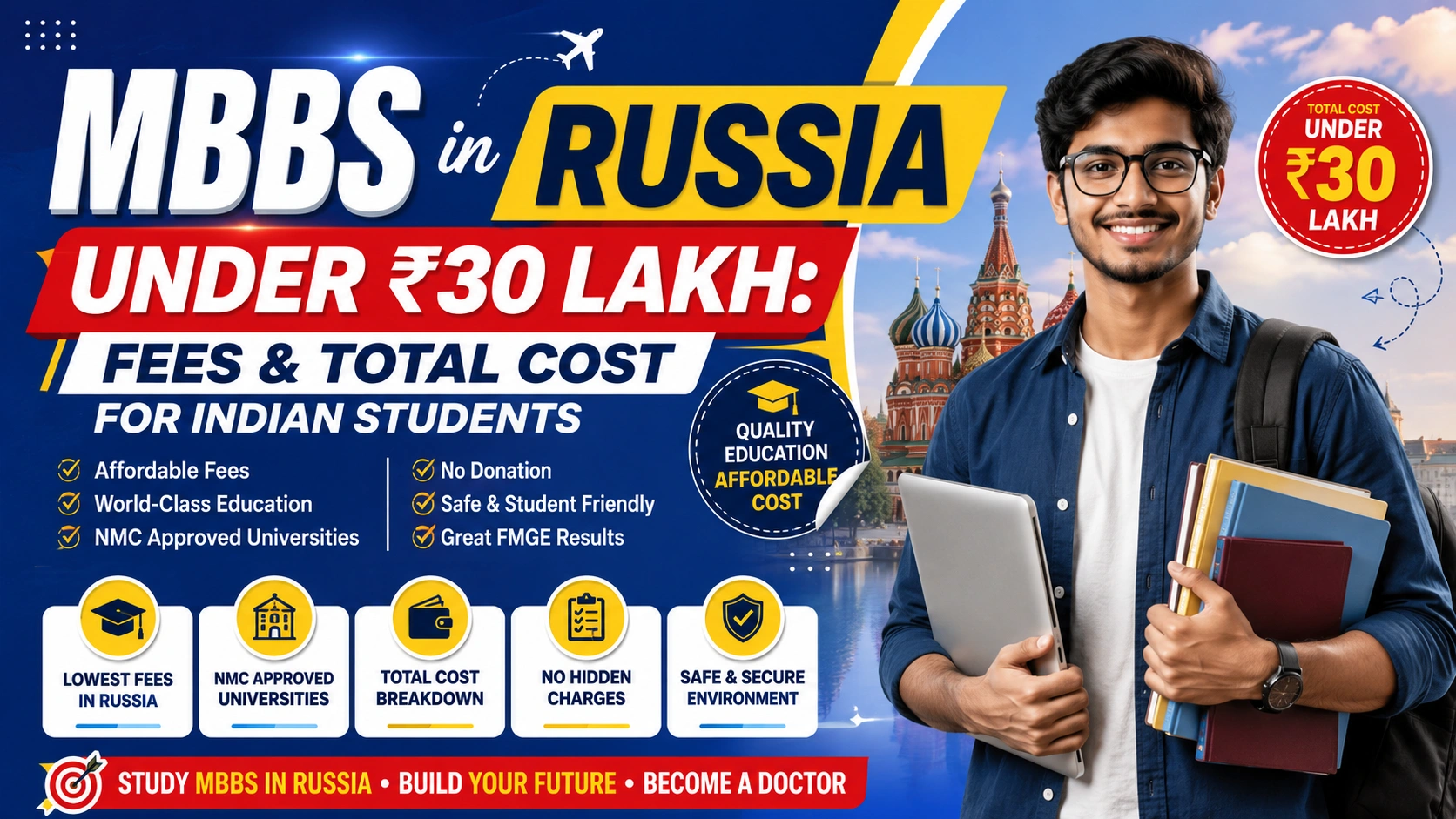MBBS in Russia Under ₹30 Lakh Fees & Total Cost for Indian Students