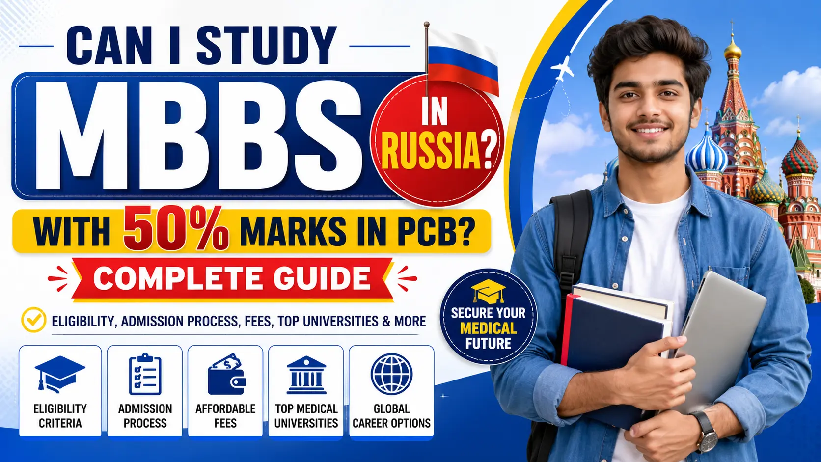 Can I Study MBBS in Russia with 50% Marks in PCB? Complete Guide