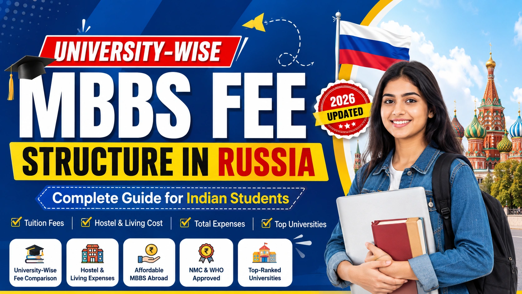 University-Wise MBBS Fee Structure in Russia for Indian Students
