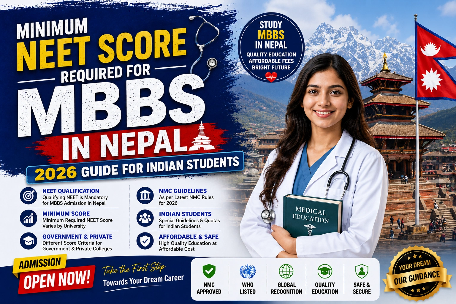 Minimum NEET Score Required for MBBS in Nepal (2026)