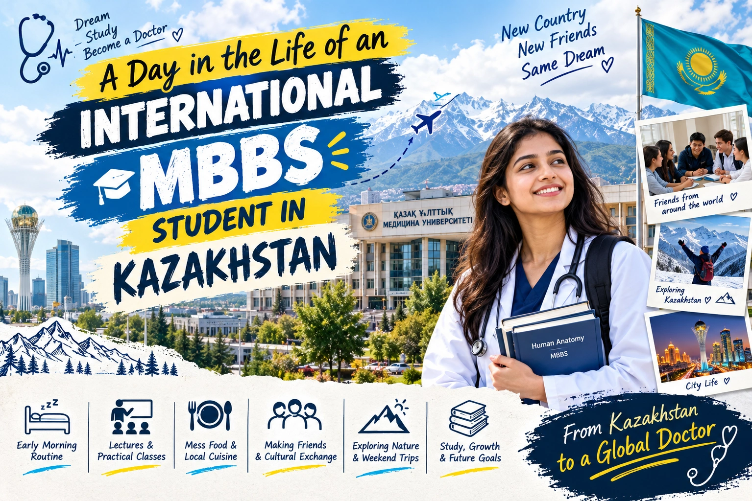 A Day in the Life of an International MBBS Student in Kazakhstan