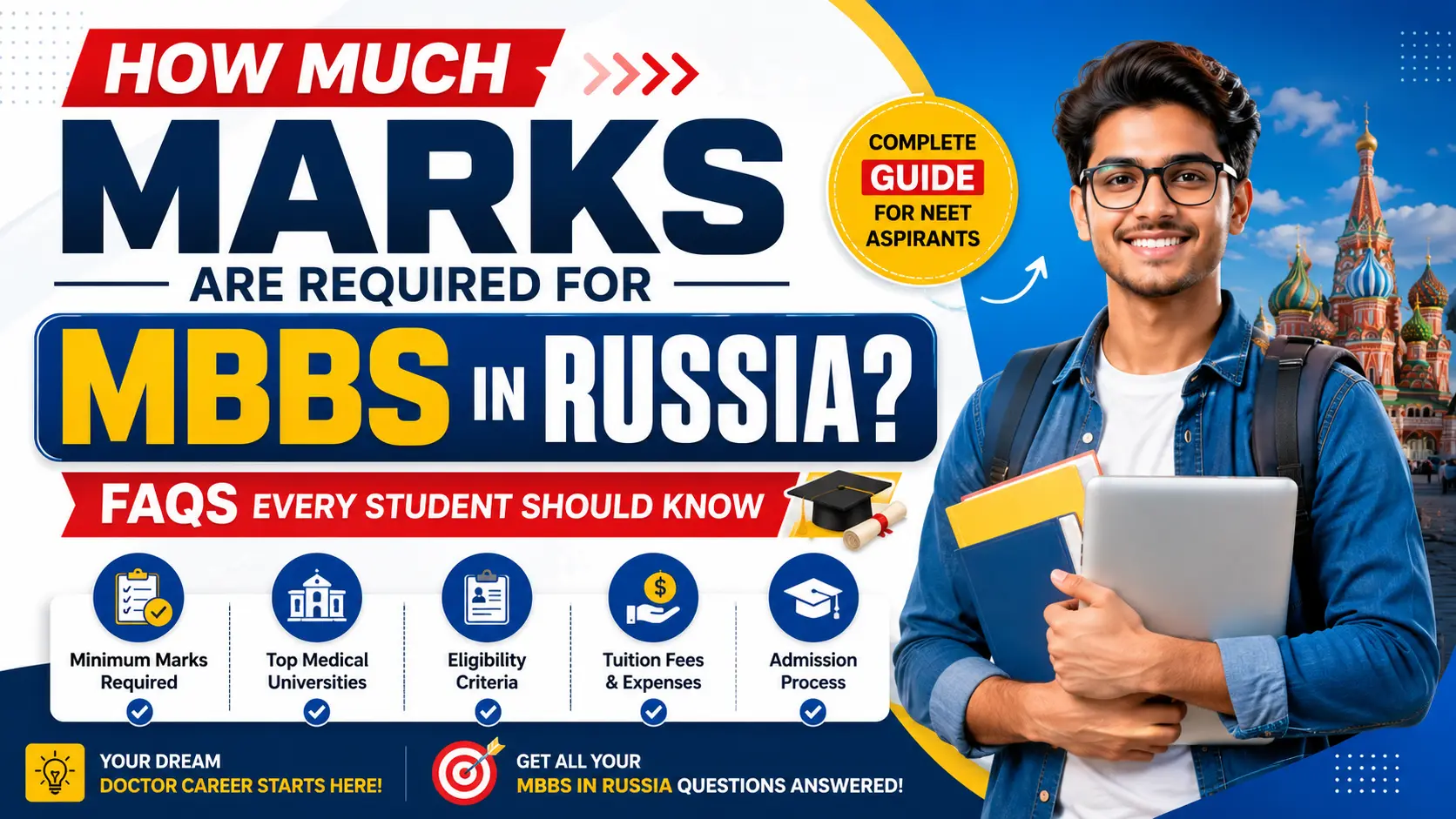 How Much Marks Are Required for MBBS in Russia? FAQs Every Student Should Know