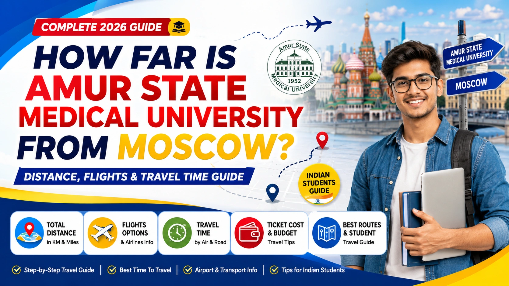 How Far Is Amur State Medical University from Moscow? Distance, Flights & Travel Time Guide