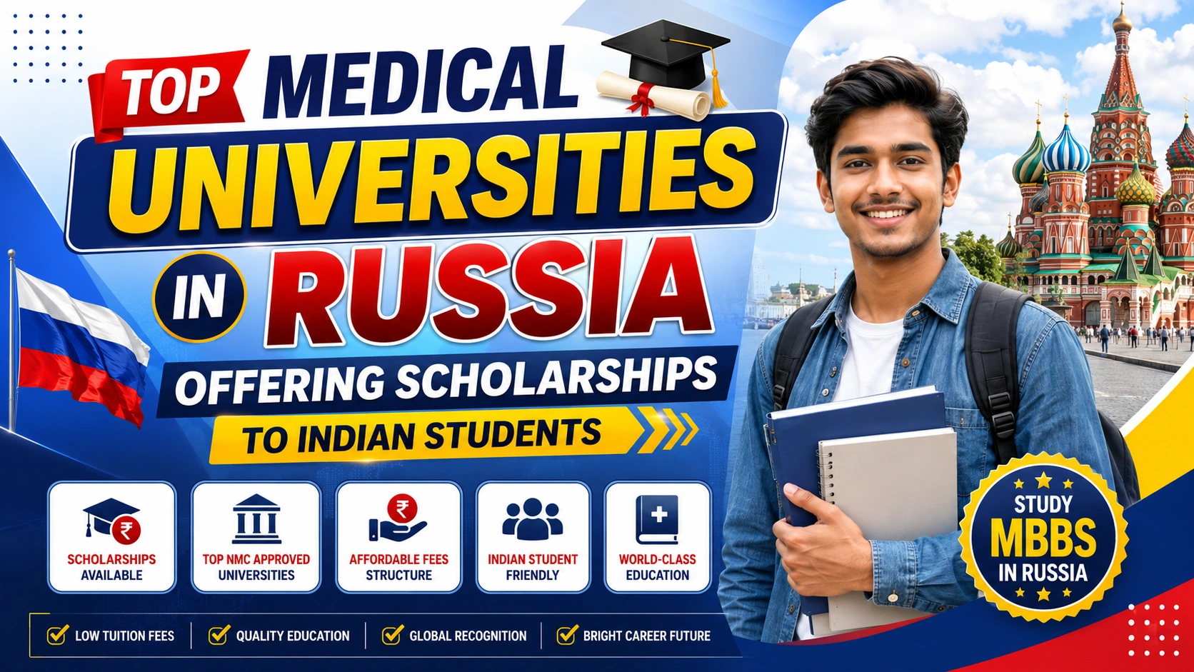 Best Medical Universities in Russia Offering Scholarships for Indian Students
