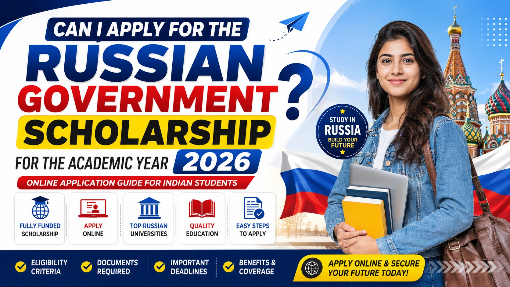 Can I apply for the Russian Government scholarship for the academic year 2026 online