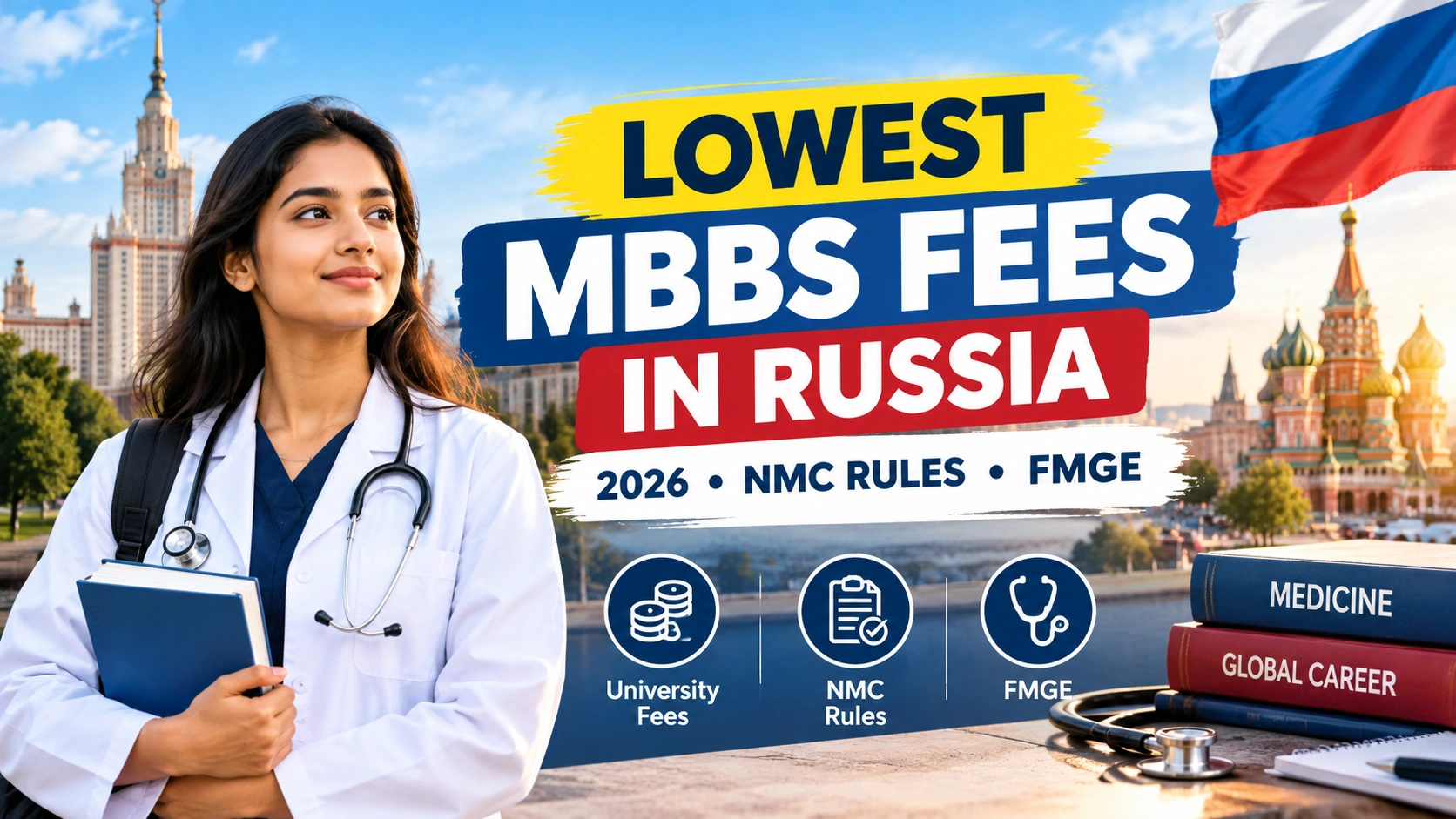Lowest MBBS Fees in Russia 2026: University Fees, NMC Rules & FMGE