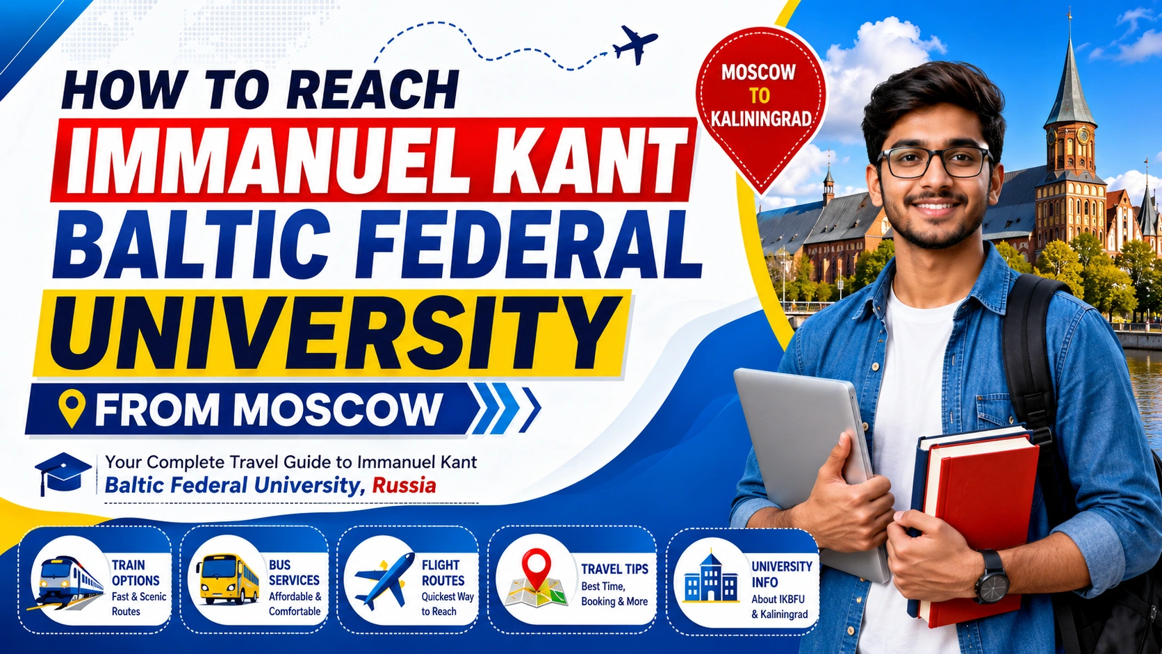 How to Reach Immanuel Kant Baltic Federal University from Moscow