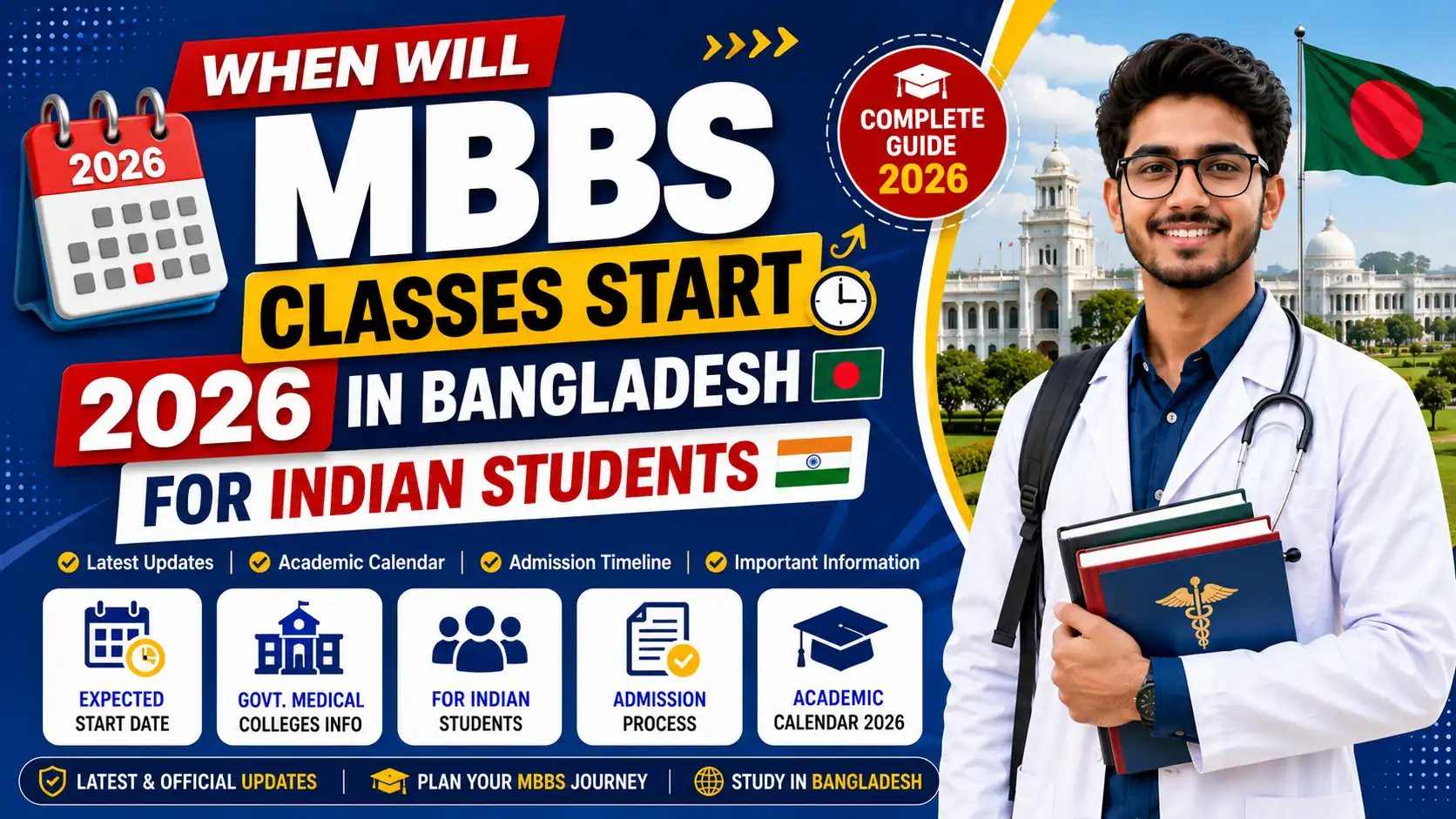 When Will MBBS Classes Start 2026 in Bangladesh for Indian Students