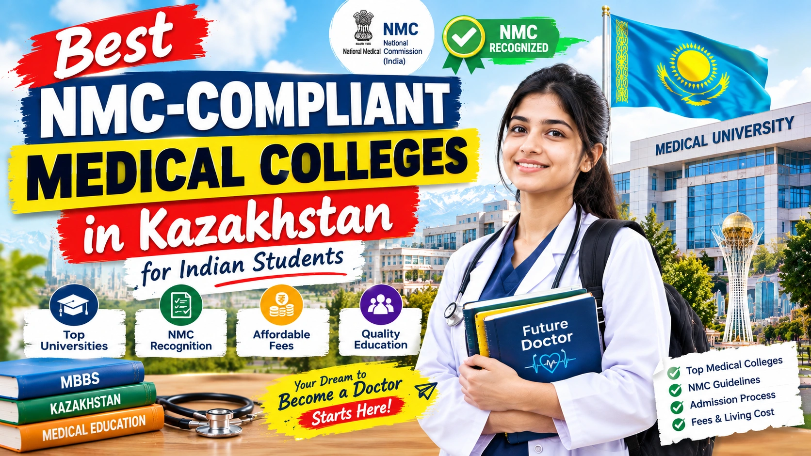 Best NMC-Compliant Medical Colleges in Kazakhstan for Indian Students