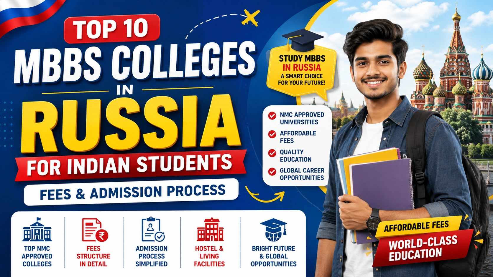 Top 10 MBBS Colleges in Russia for Indian Students: Fees & Admission Process